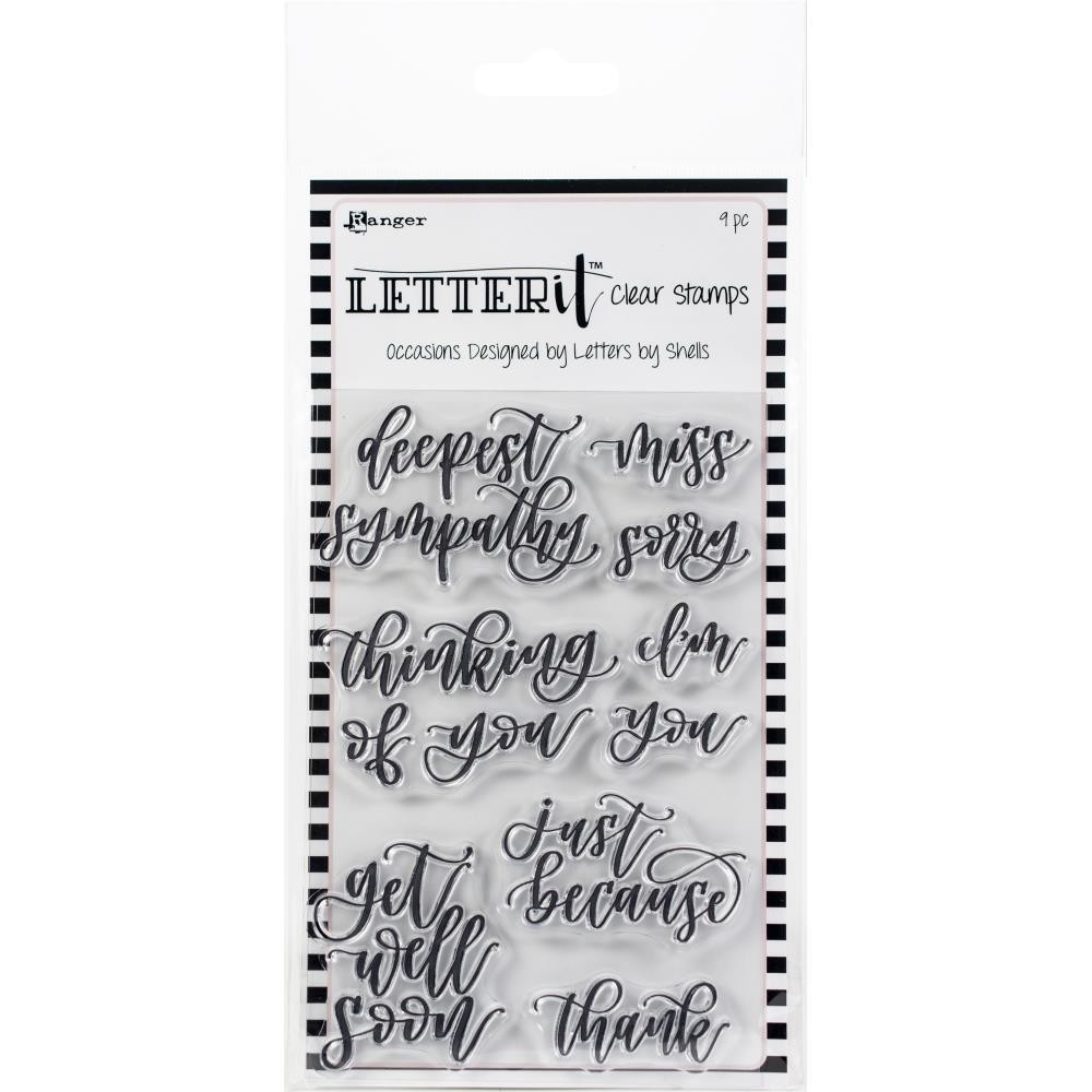 Ranger Letter It Clear Stamp Set 4&quot;X6&quot; - Assorted, Title: Occasions