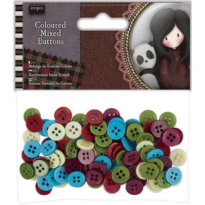 Santoro Gorjuss Tweed Mixed Buttons
