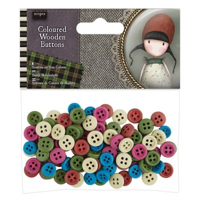 Santoro Gorjuss Tweed Wooden Buttons