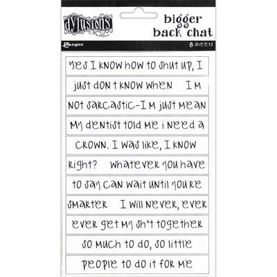 Dylusions Bigger Back Chat Stickers White
