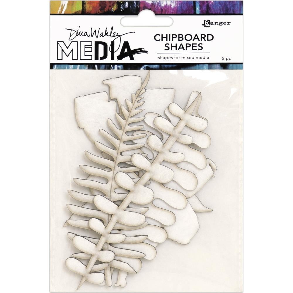 Dina Wakley MEdia Chipboard Shapes Botanicals