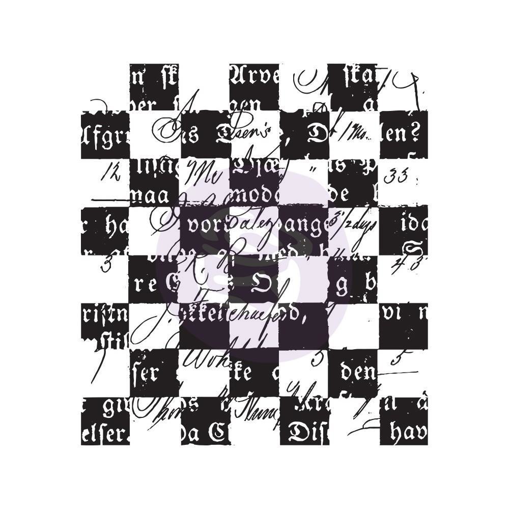 Finnabair Clear Stamp 2.5"X2.5" Checker Texts