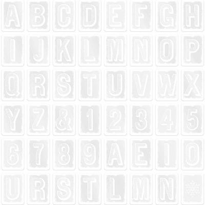 Tim Holtz Idea-ology Christmas Transparent Alpha Tiles White