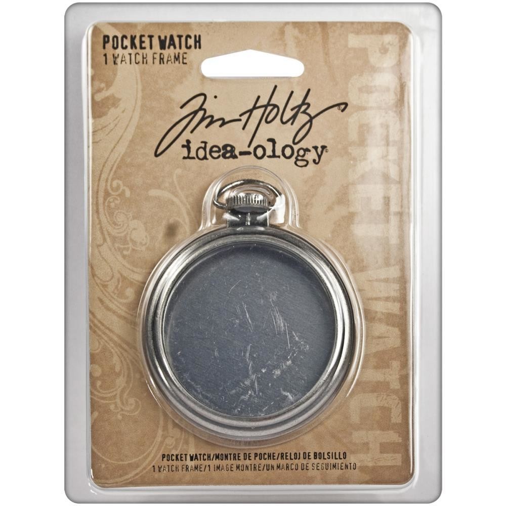 Tim Holtz Idea-ology Metal Pocket Watch Frame 2&quot;