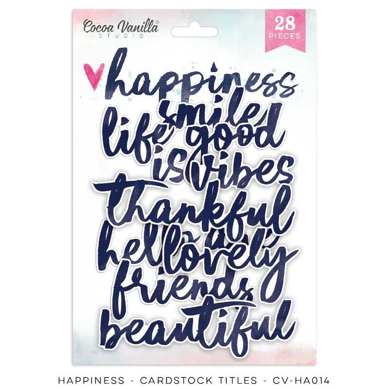 Cocoa Vanilla Happiness Die Cut Titles