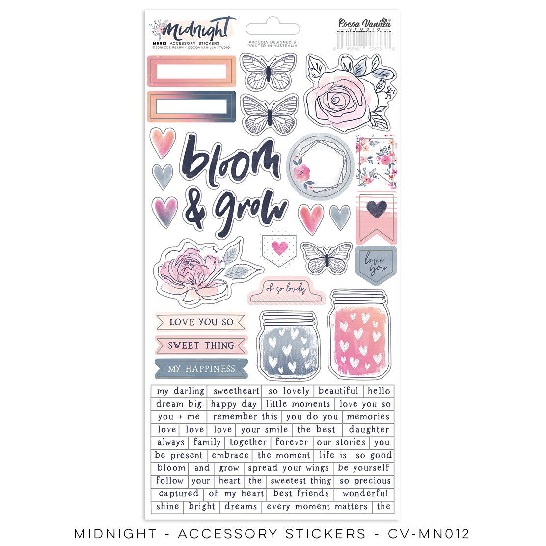 Cocoa Vanilla Midnight Accessory Stickers