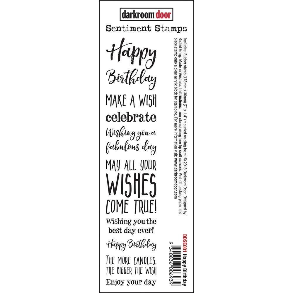 Darkroom Door Sentiment Stamps - Assorted, Title: Happy Birthday