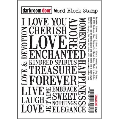 Darkroom Door Word Block Stamp - Assorted