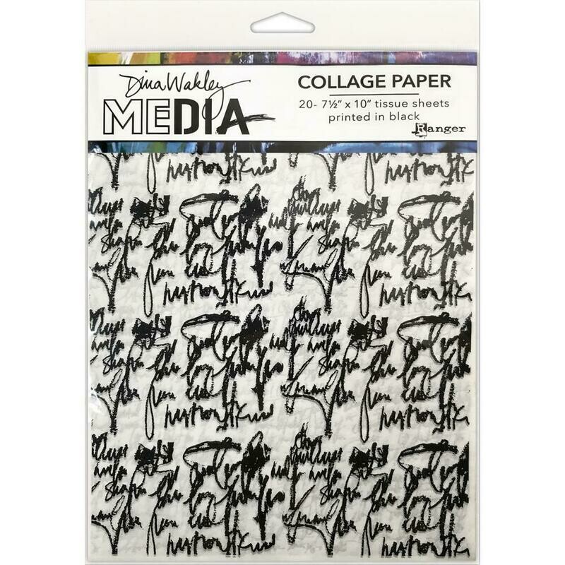 Dina Wakley MEdia Collage Paper Tissue 7.5"X10" - Assorted