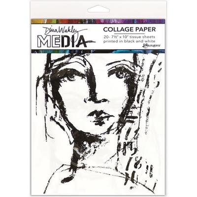 Dina Wakley MEdia Collage Paper Tissue 7.5"X10" - Assorted