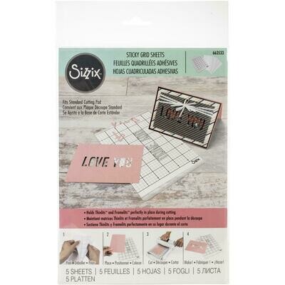 Tim Holtz Sizzix Sticky Grid Sheets 6"x8.5" 5/Pkg