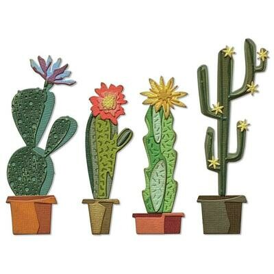 Tim Holtz Sizzix Thinlits Dies Funky Cactus