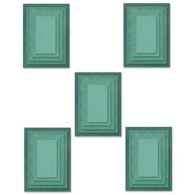 Tim Holtz Sizzix Thinlits Die Stacked Tiles Rectangles 25/pkg