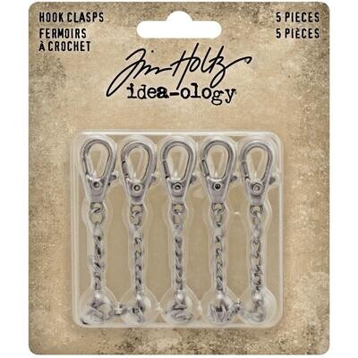 Tim Holtz Idea-ology Hook Clasps 5/pkg