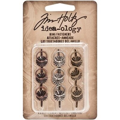 Tim Holtz Idea-ology Ring Fasteners 9/pkg