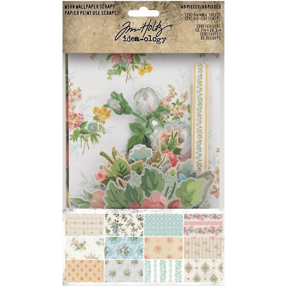 Tim Holtz Idea-ology Worn Wallpaper Scraps 2021