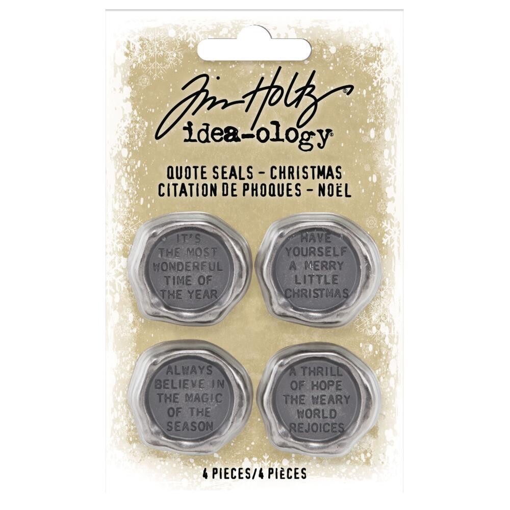 Tim Holtz Idea-ology Christmas 2021 Quote Seals 4/pkg