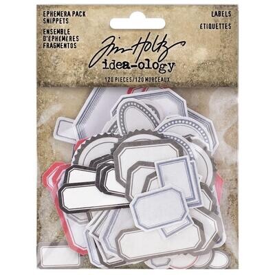 Tim Holtz Idea-ology Ephemera Pack Snippets Labels 120/pkg