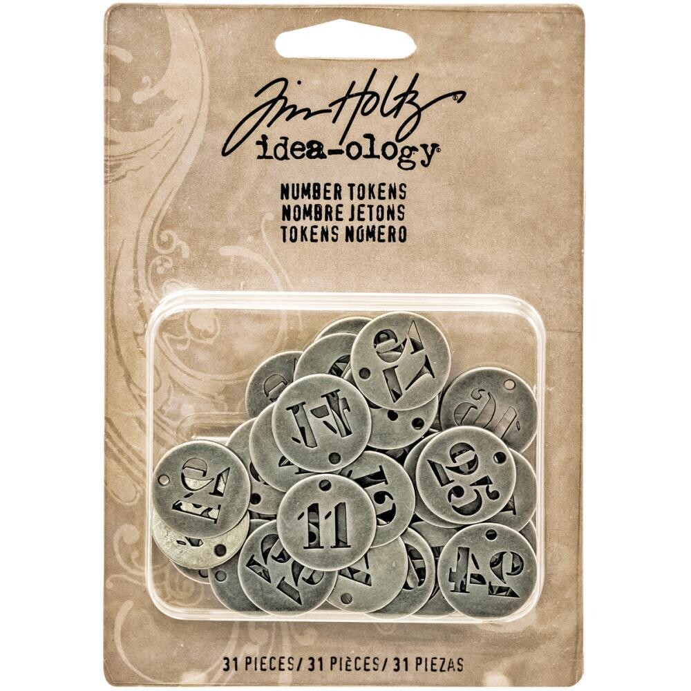 Tim Holtz Idea-ology Number Tokens 31/pkg