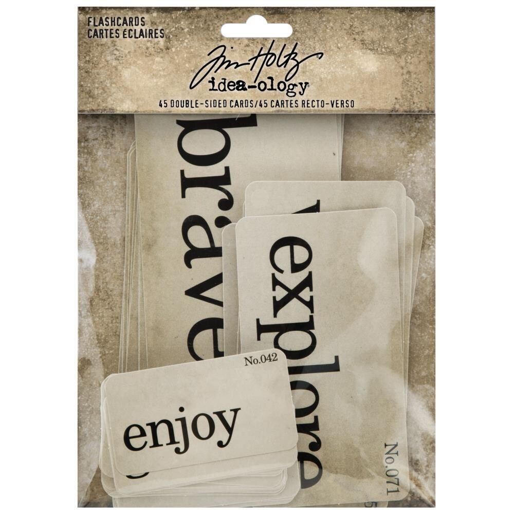 Tim Holtz Idea-ology Flashcards double sided 45/pkg