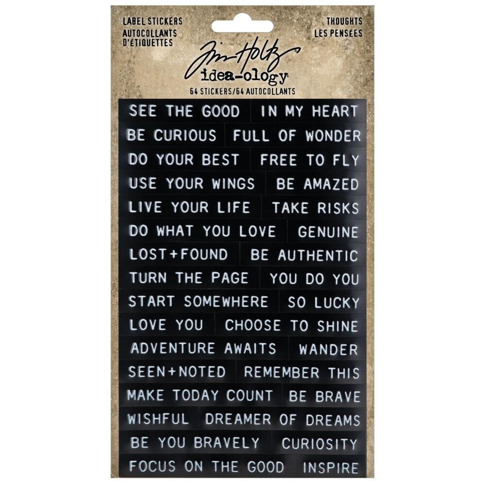 Tim Holtz Idea-ology Label Stickers Thoughts 64/pkg