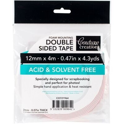 Couture Creations Foam Mounting Tape 12mm x 4m