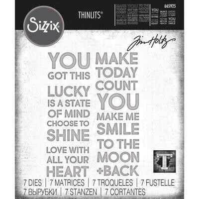 Tim Holtz Sizzix Thinlits Dies Bold Text #2 7/pkg Tim Holtz Sizzix Thinlits Dies Bold Text #2 7/pkg