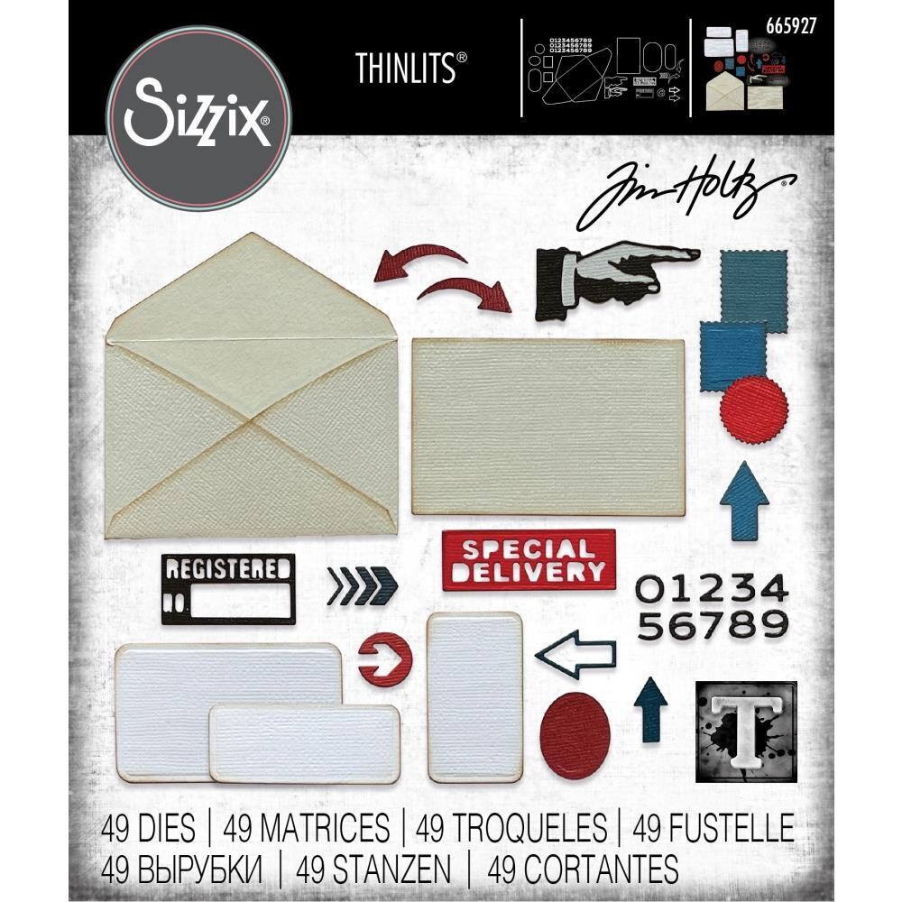 Tim Holtz Sizzix Thinlits Dies Postale 49/pkg