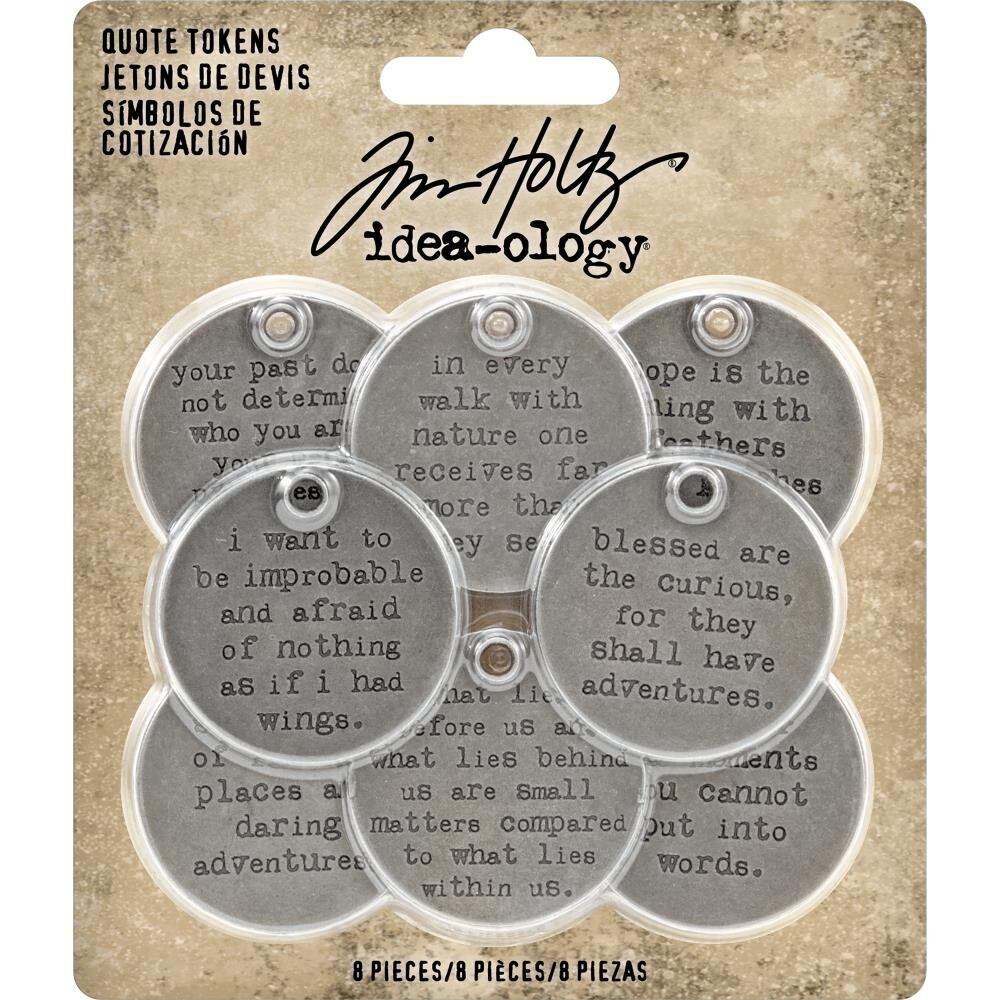 Tim Holtz Idea-ology Quote Tokens 8/pkg