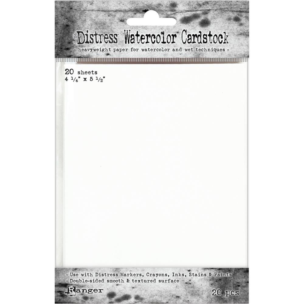 Tim Holtz Distress Watercolor Cardstock 4.25"x5.5" 20/pkg