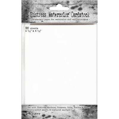 Tim Holtz Distress Watercolor Cardstock 4.25"x5.5" 20/pkg