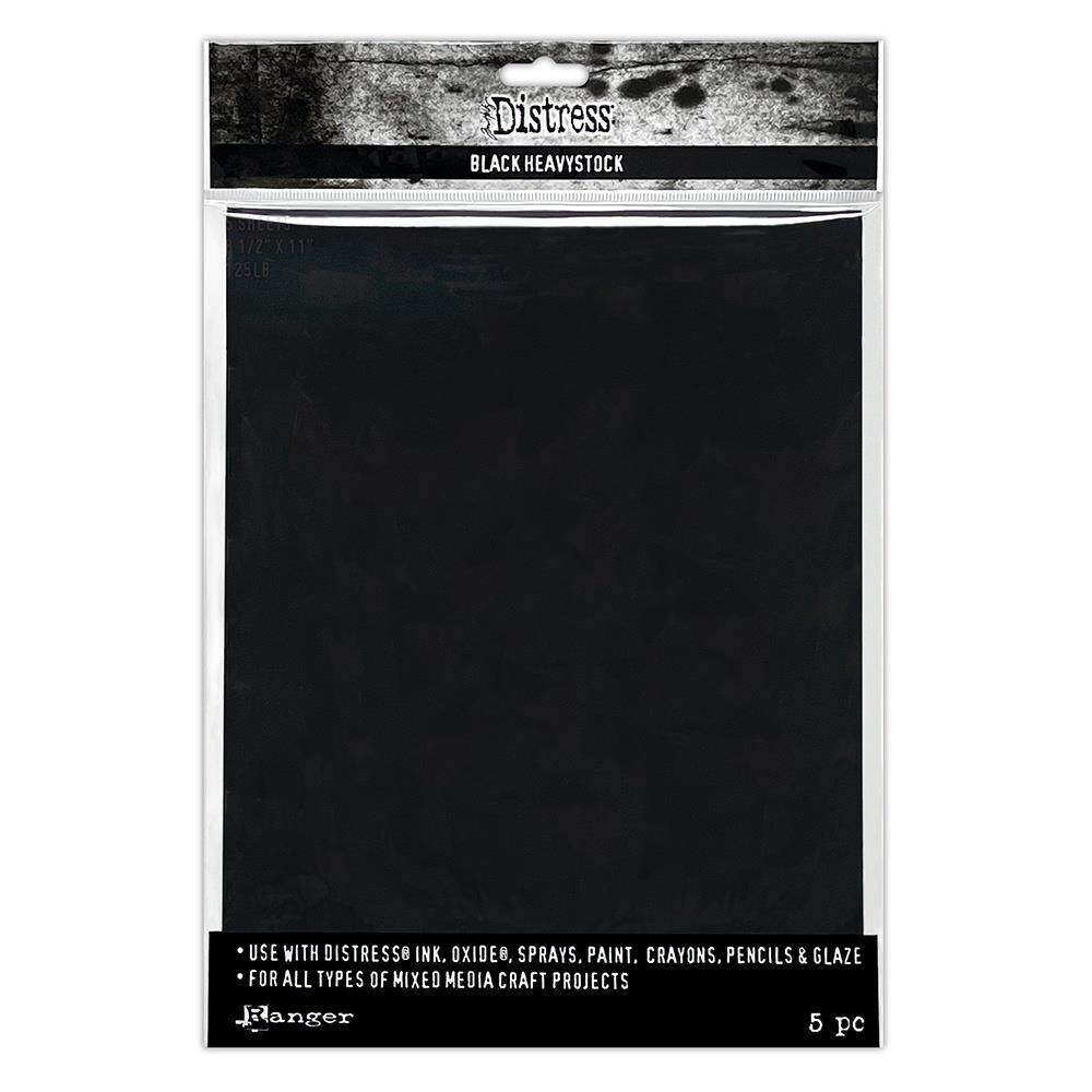 Tim Holtz Distress Black Heavystock 5/pkg