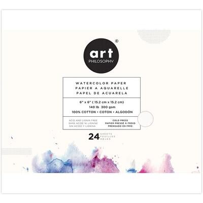Art Philosophy WaterColor Paper 6x6 24/pkg