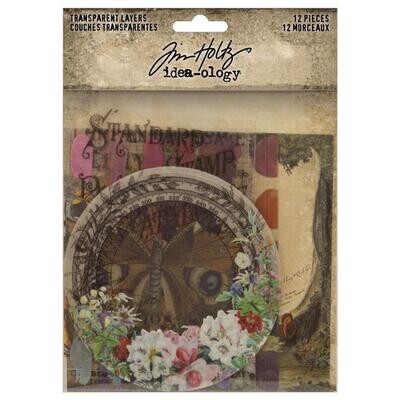 Tim Holtz Idea-ology Transparent Layers 12/pkg