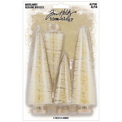 Tim Holtz Idea-ology Christmas 2023 Woodlands Alpine 4/pkg