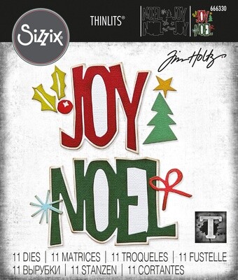 Tim Holtz Sizzix Thinlits Die Big Tidings 11/pkg
