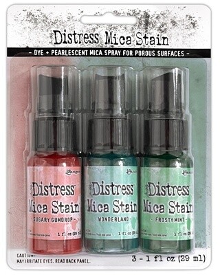 Tim Holtz Distress Mica Stain Set 6 Holiday 2023 3/pkg Tim Holtz Distress Mica Stain Set 6 Holiday 2023 3/pkg