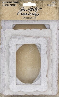 Tim Holtz Idea-ology Baseboard Frames Lace 6/pkg