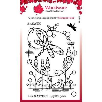 Woodware Craft Collection Clear Stamp Set Singles Dragonfly Pond