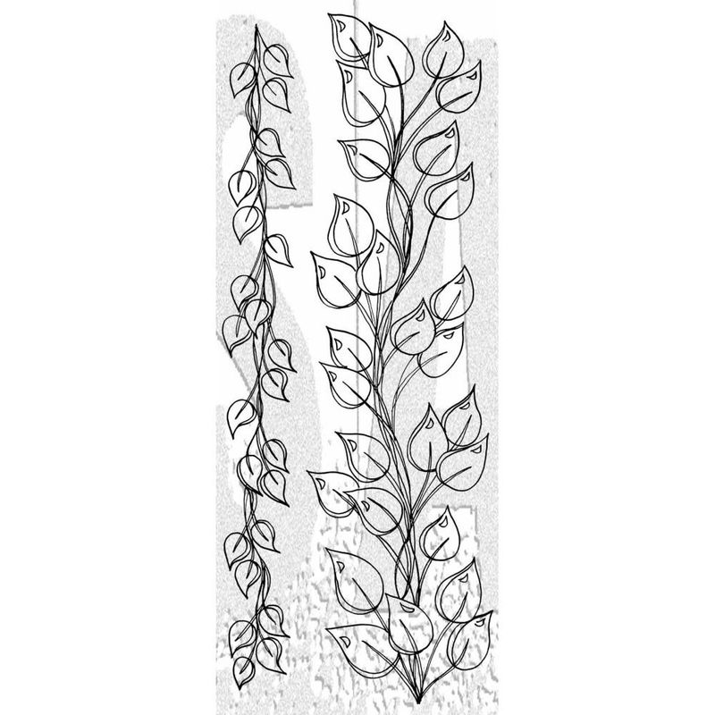 Dylusions Cling Stamp - The Longer The Leaf