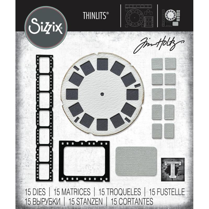 Tim Holtz Sizzix Thinlits Die Vault Picture Show 15/pkg