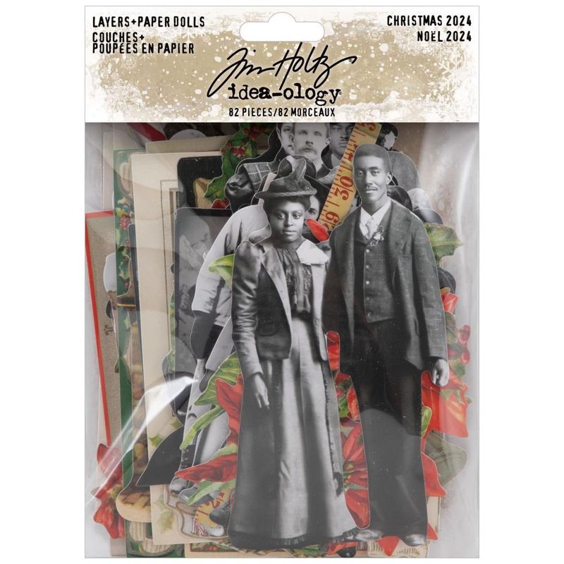 Tim Holtz Idea-ology Christmas 2024 Layers + Paper Dolls Pack 82/pkg