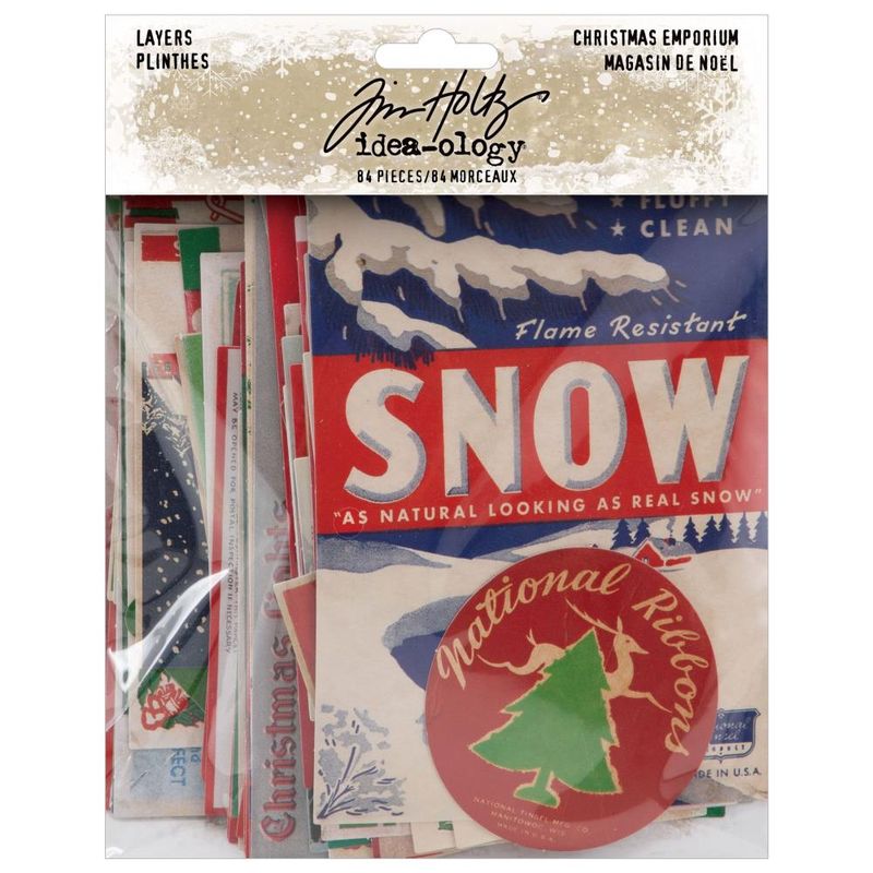 Tim Holtz Idea-ology Christmas 2024 Layers Christmas Emporium 84/pkg