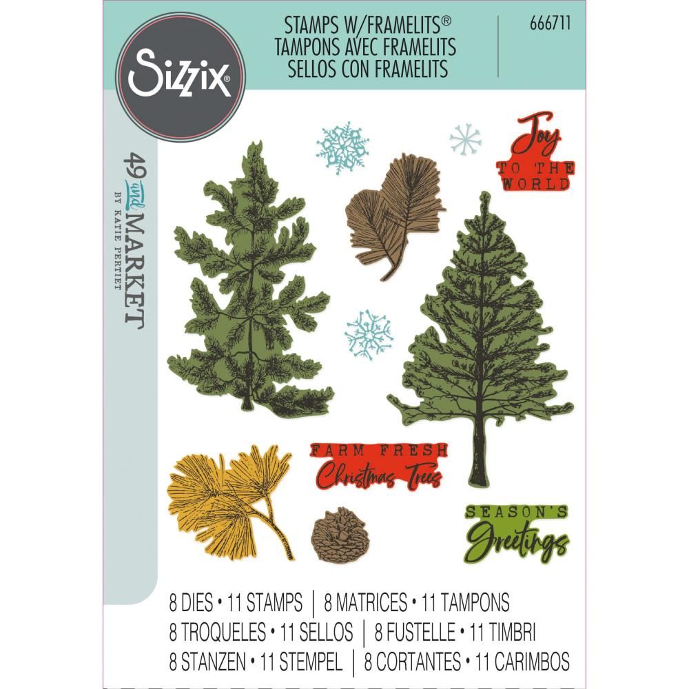 49 and Market Stamps with Framelits - Pine Holidays