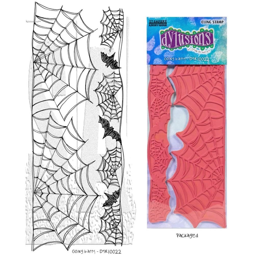 Dylusions Cling Stamp - Going Batty 2/pkg