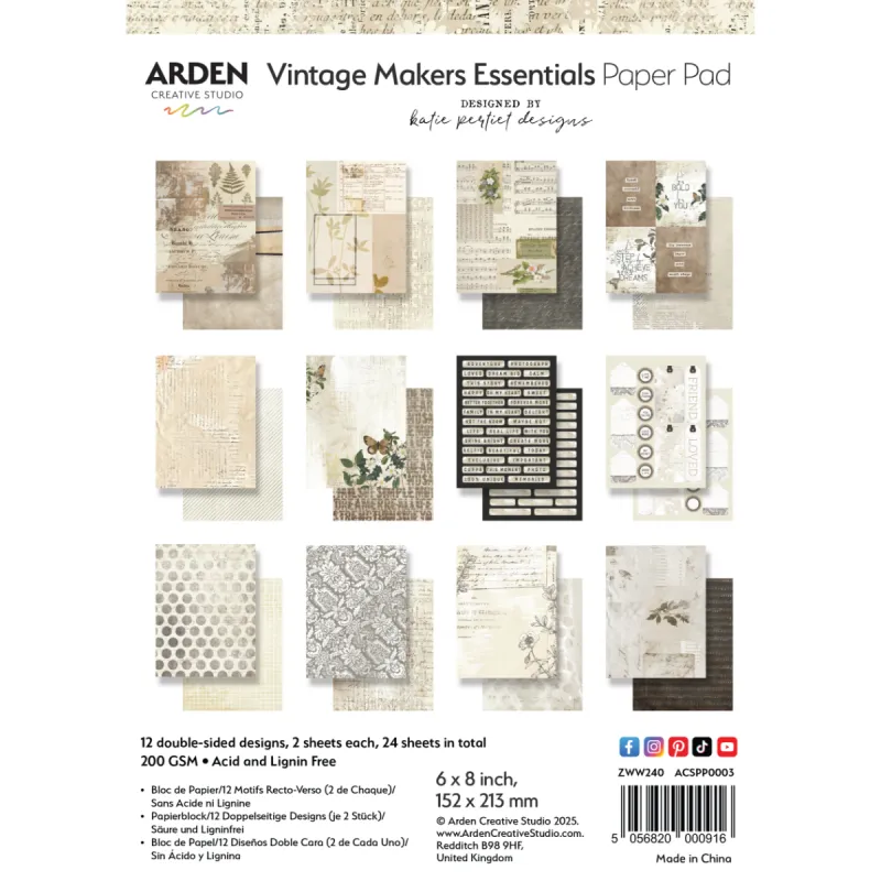 Arden Creative Studio - Vintage Makers by Katie Pertiet - Assorted