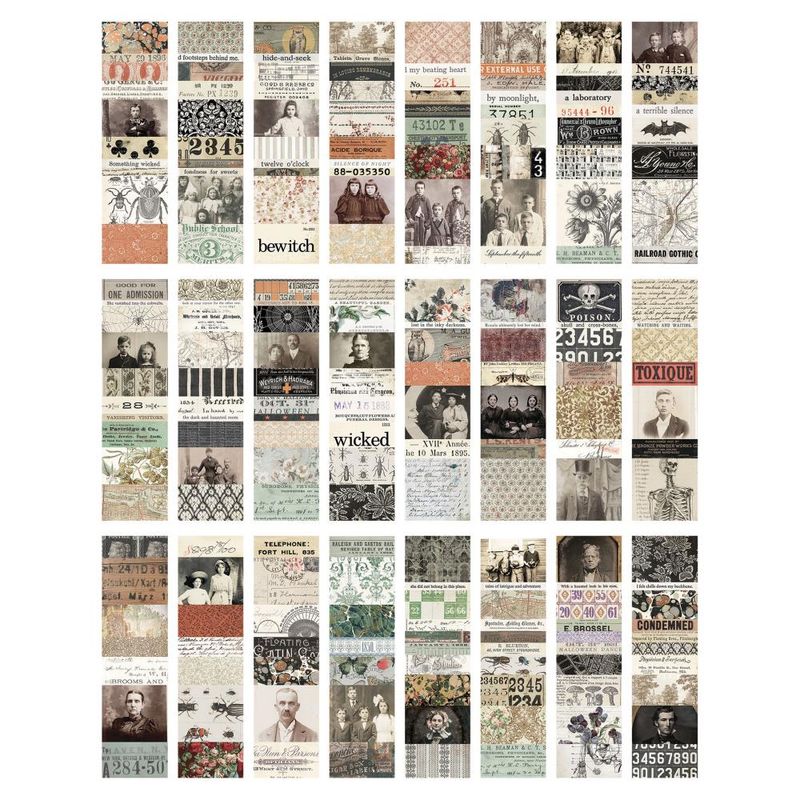 Tim Holtz Idea-ology Halloween Collage Strips Large 24/pkg