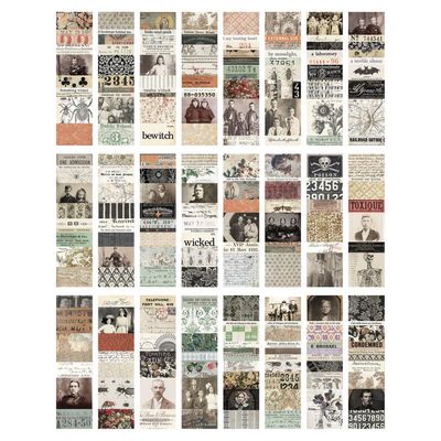 Tim Holtz Idea-ology Halloween Collage Strips Large 24/pkg
