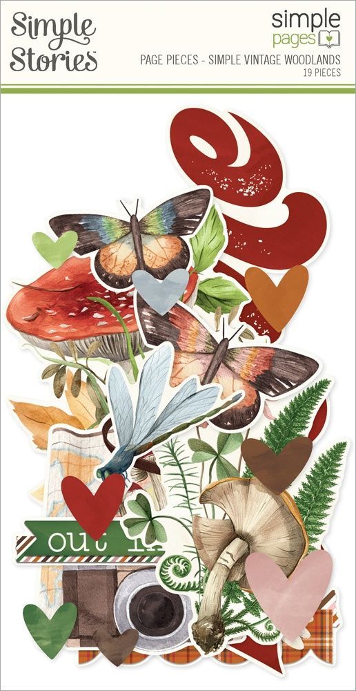 Simple Stories Simple Vintage Woodlands Page Pieces 19/pkg