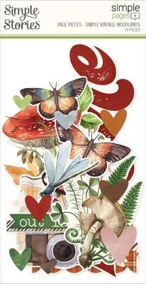 Simple Stories Simple Vintage Woodlands Page Pieces 19/pkg